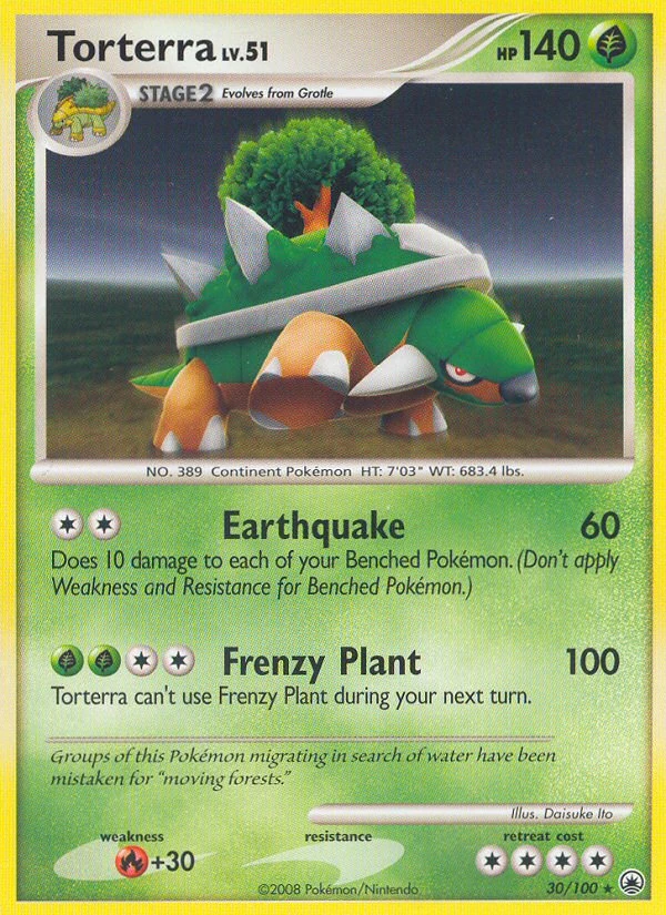 Torterra 30/100, Majestic Dawn Pokémon card