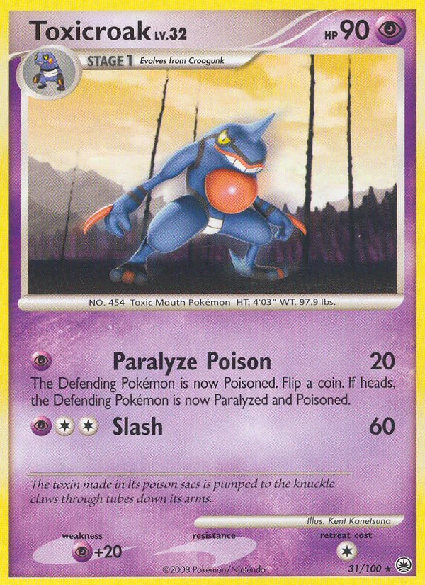 Toxicroak 31/100, Majestic Dawn Pokémon card