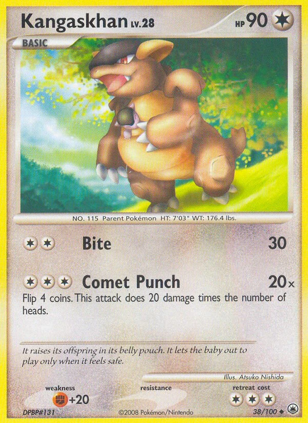 Kangaskhan 38/100, Majestic Dawn Pokémon card