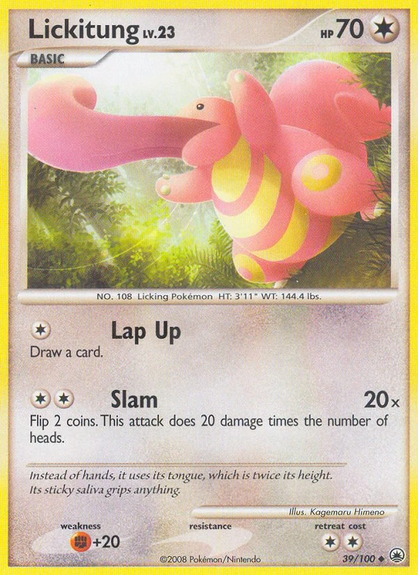 Lickitung 39/100, Majestic Dawn Pokémon card