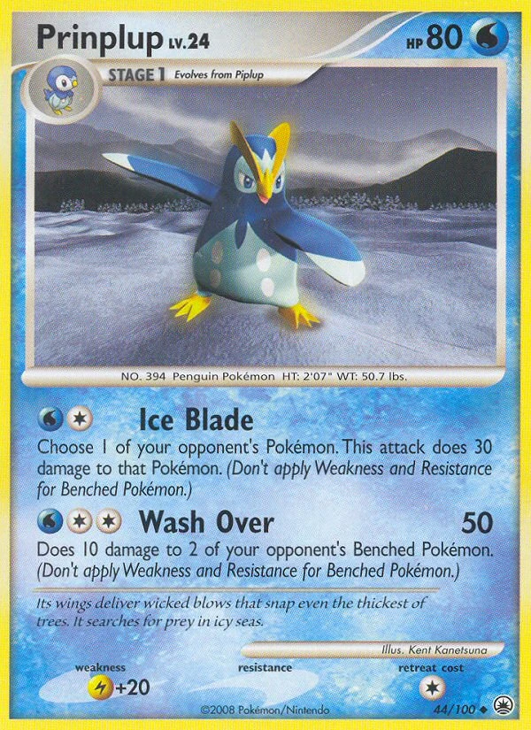Prinplup 44/100, Majestic Dawn Pokémon card