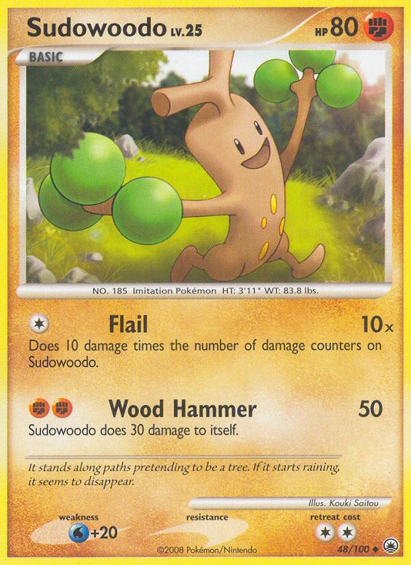 Sudowoodo 48/100, Majestic Dawn Pokémon card