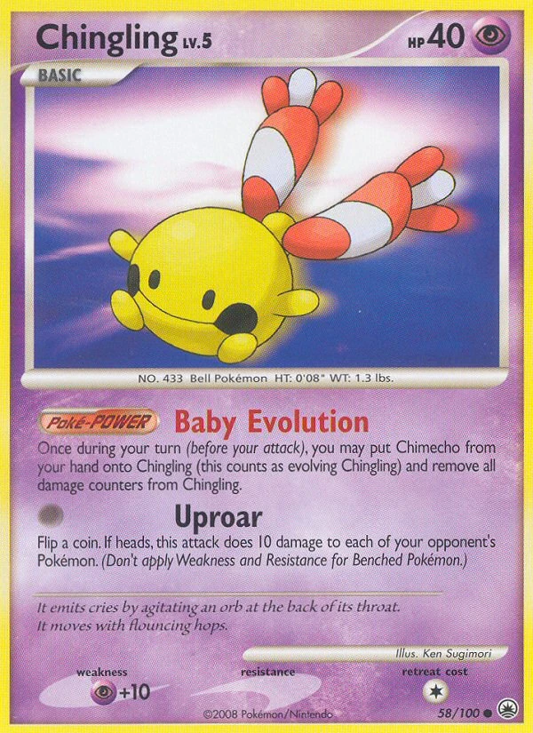 Chingling 58/100, Majestic Dawn Pokémon card