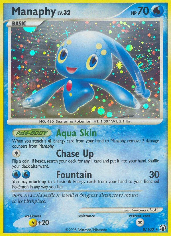 Manaphy 8/100, Majestic Dawn Pokémon card