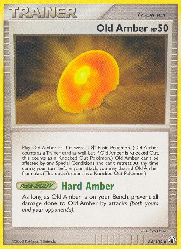 Old Amber 84/100, Majestic Dawn Pokémon card
