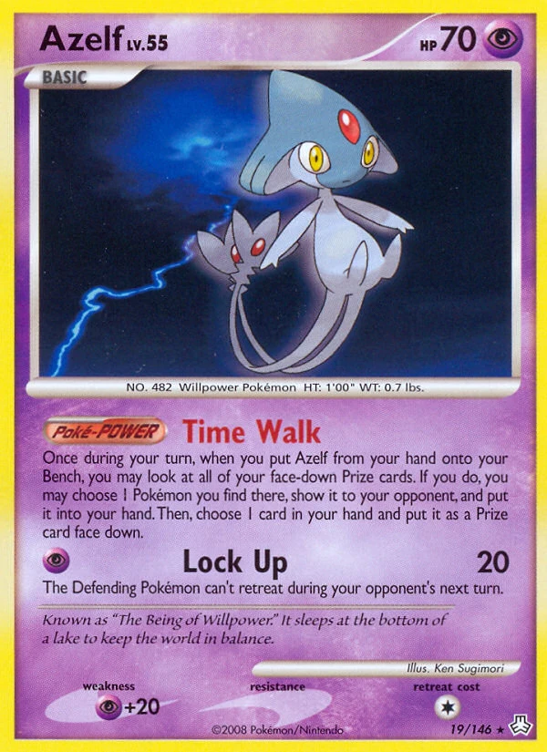 Azelf 19/146, Legends Awakened Pokémon card