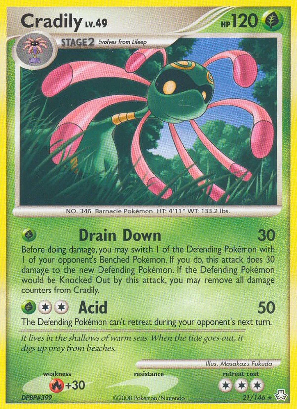 Cradily 21/146, Legends Awakened Pokémon card