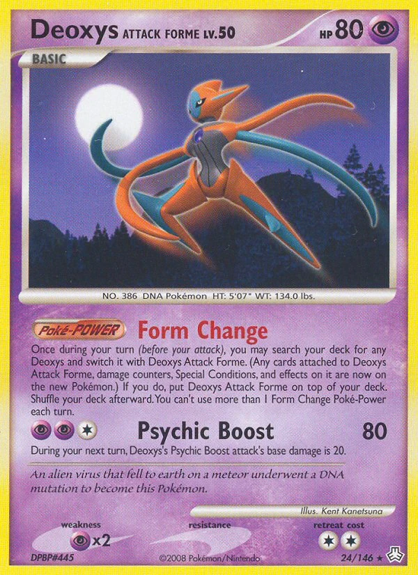 Deoxys Attack Forme 24/146, Legends Awakened Pokémon card