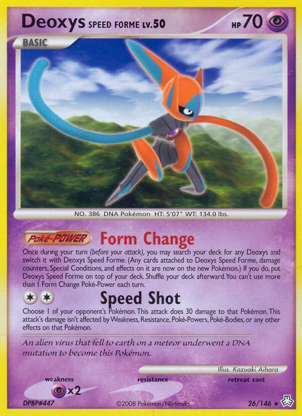 Deoxys Speed Forme 26/146, Legends Awakened Pokémon card