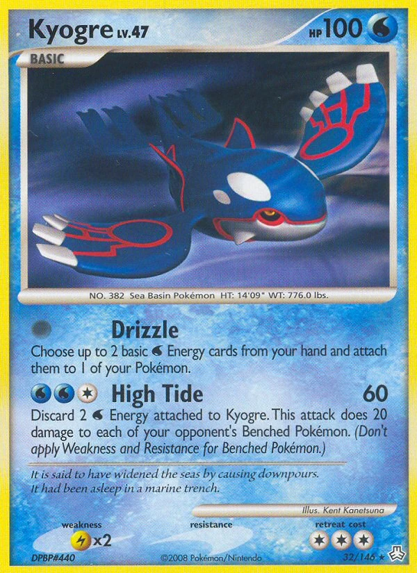 Kyogre 32/146, Legends Awakened Pokémon card