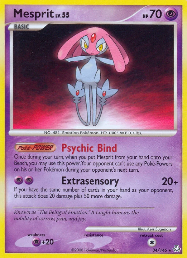 Mesprit 34/146, Legends Awakened Pokémon card