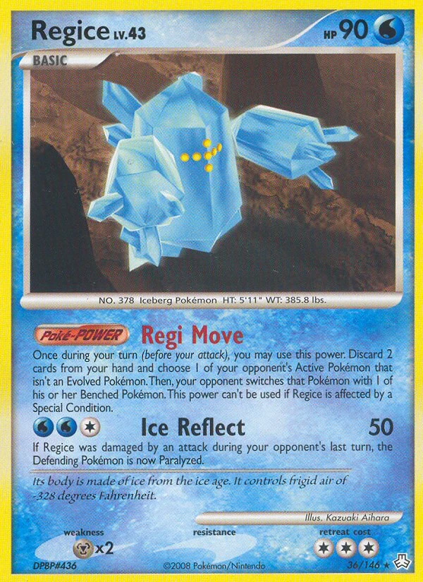 Regice 36/146, Legends Awakened Pokémon card