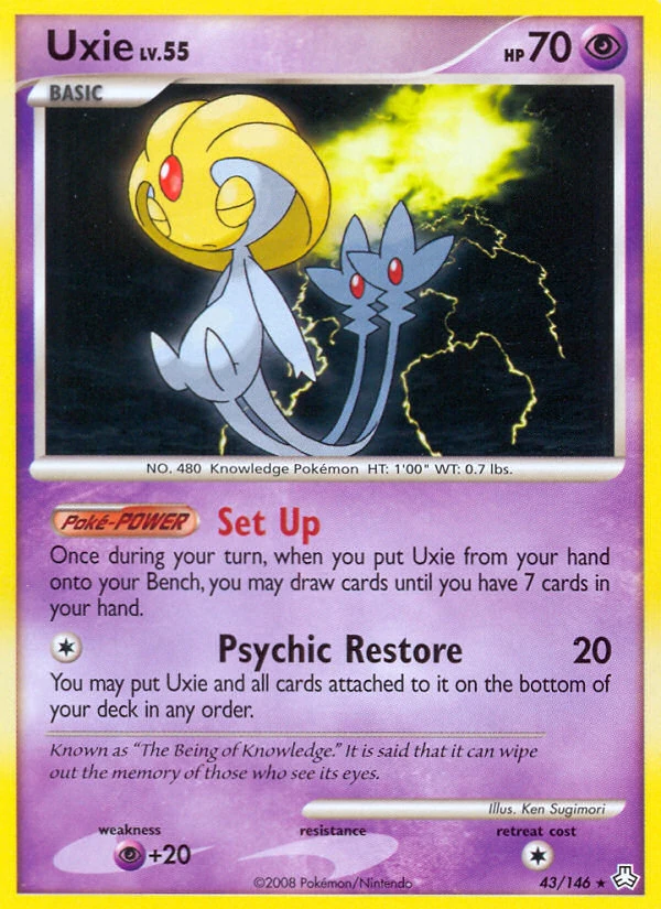 Uxie 43/146, Legends Awakened Pokémon card