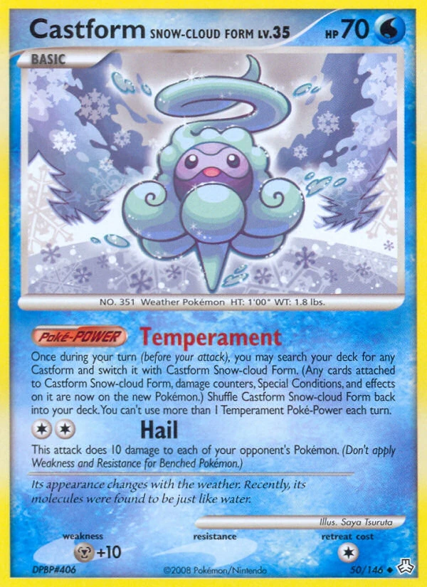 Castform Snow-Cloud Form 50/146, Legends Awakened Pokémon card
