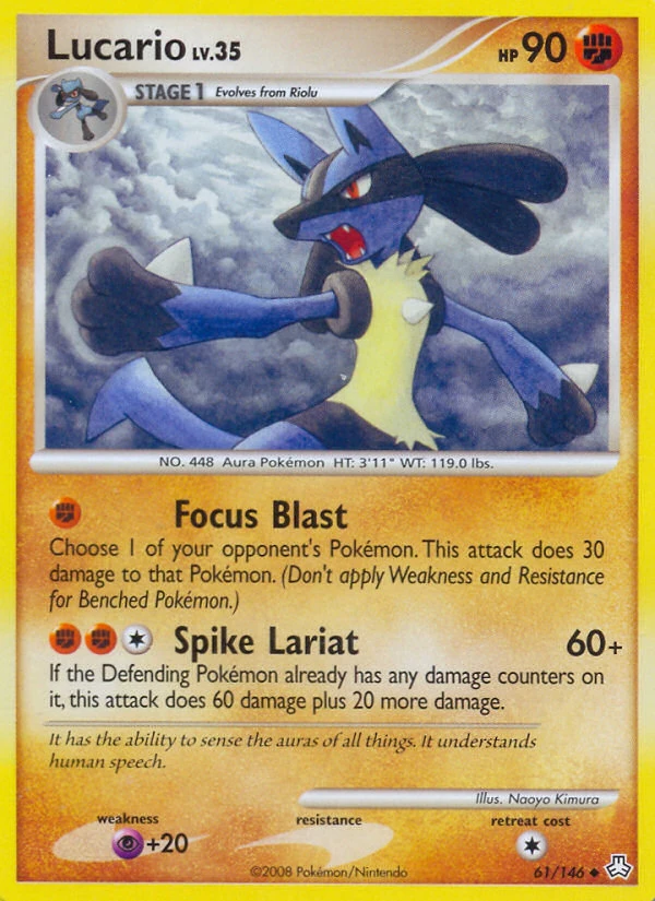 Lucario 61/146, Legends Awakened Pokémon card