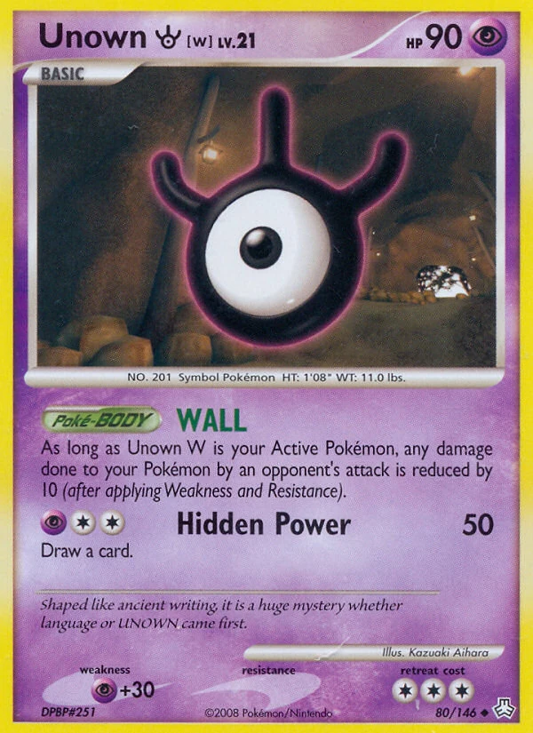 Unown [W] 80/146, Legends Awakened Pokémon card