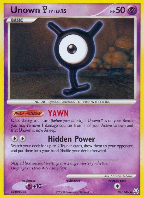 Unown [Y] 81/146, Legends Awakened Pokémon card