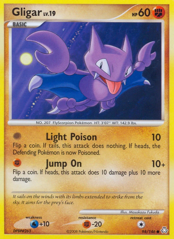 Gligar 94/146, Legends Awakened Pokémon card