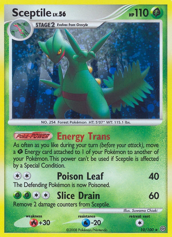 Sceptile 10/100, Stormfront Pokémon card