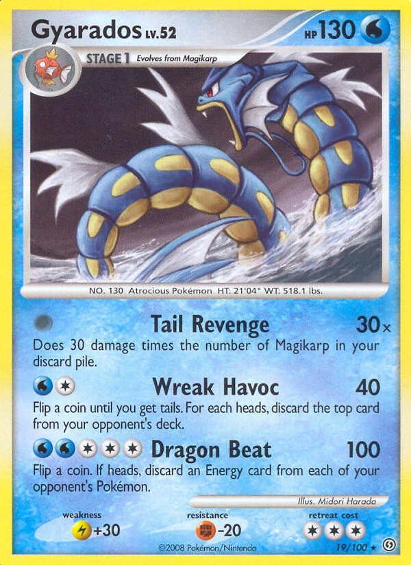 Gyarados 19/100, Stormfront Pokémon card