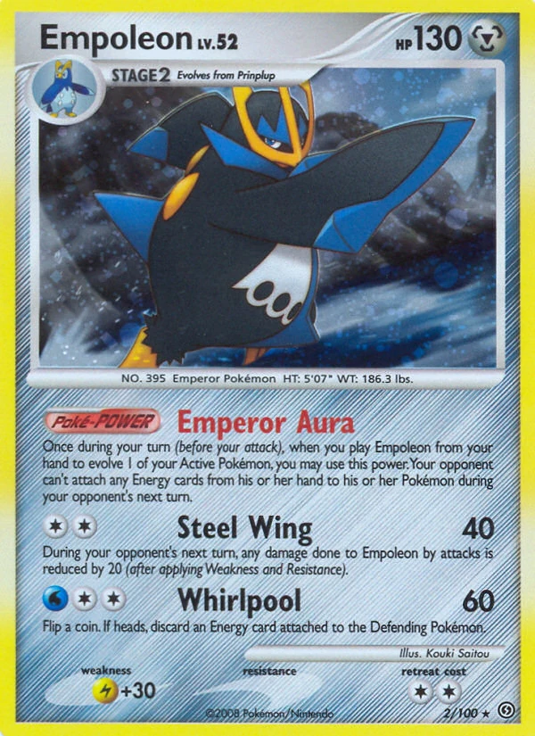 Empoleon 2/100, Stormfront Pokémon card