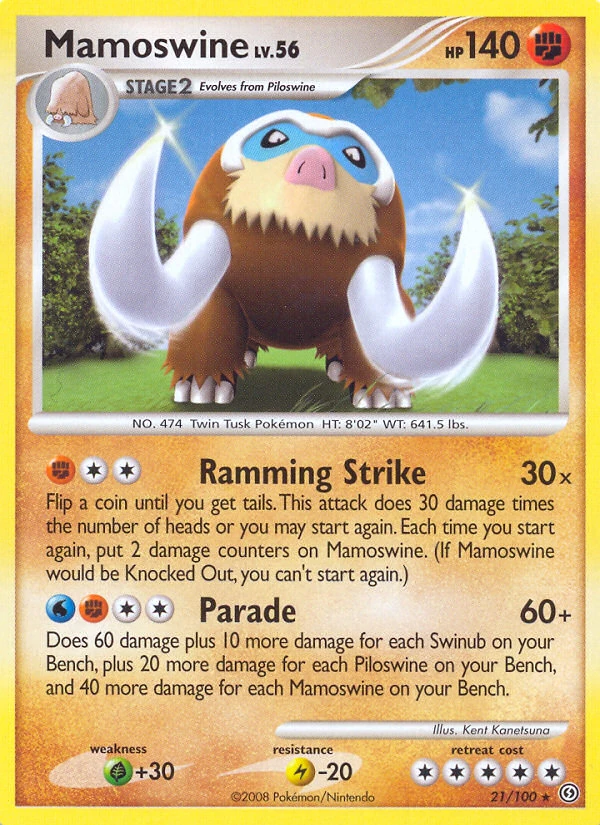 Mamoswine 21/100, Stormfront Pokémon card