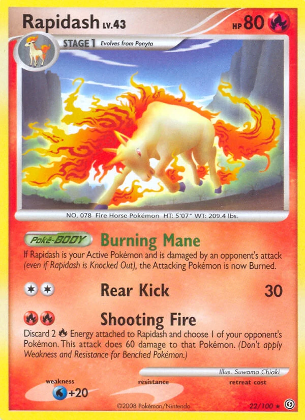 Rapidash 22/100, Stormfront Pokémon card