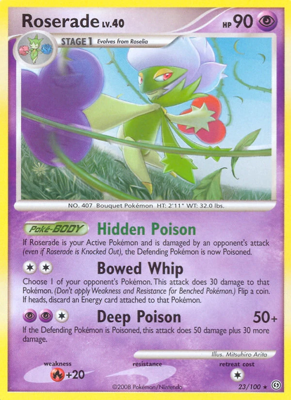 Roserade 23/100, Stormfront Pokémon card