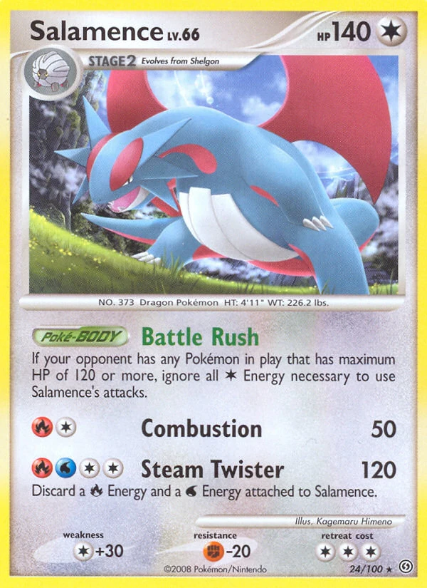 Salamence 24/100, Stormfront Pokémon card
