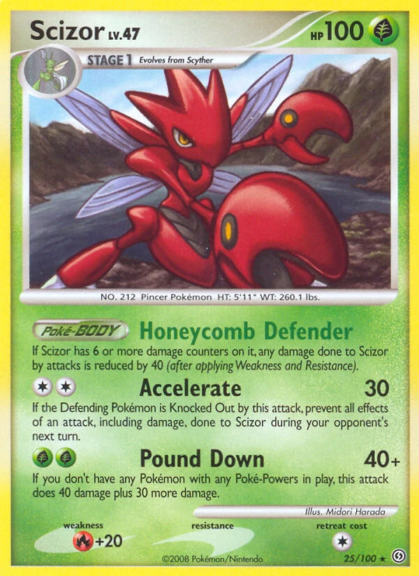 Scizor 25/100, Stormfront Pokémon card