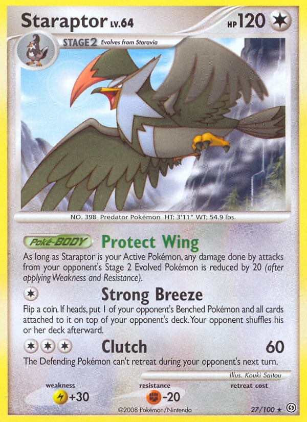 Staraptor 27/100, Stormfront Pokémon card