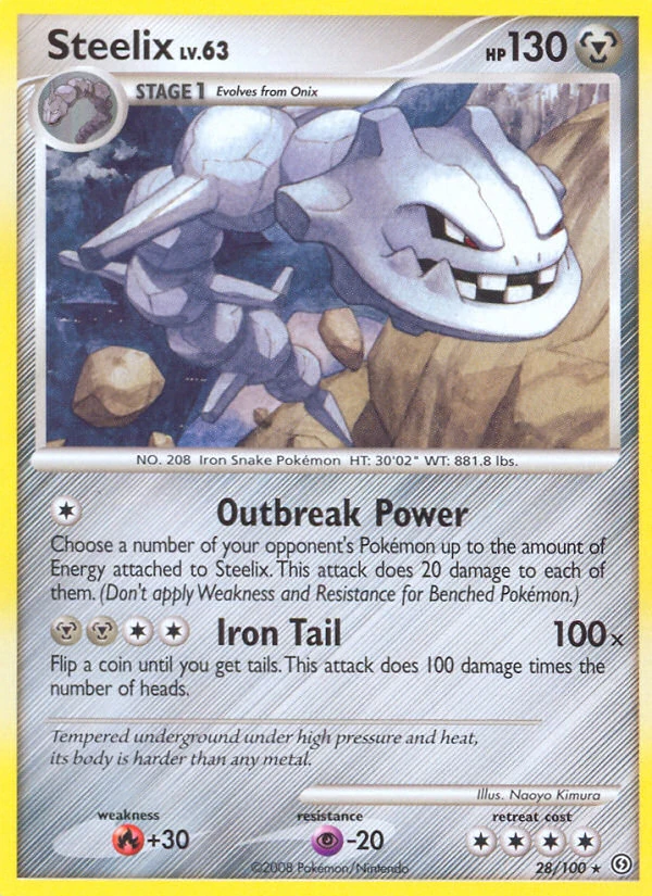 Steelix 28/100, Stormfront Pokémon card