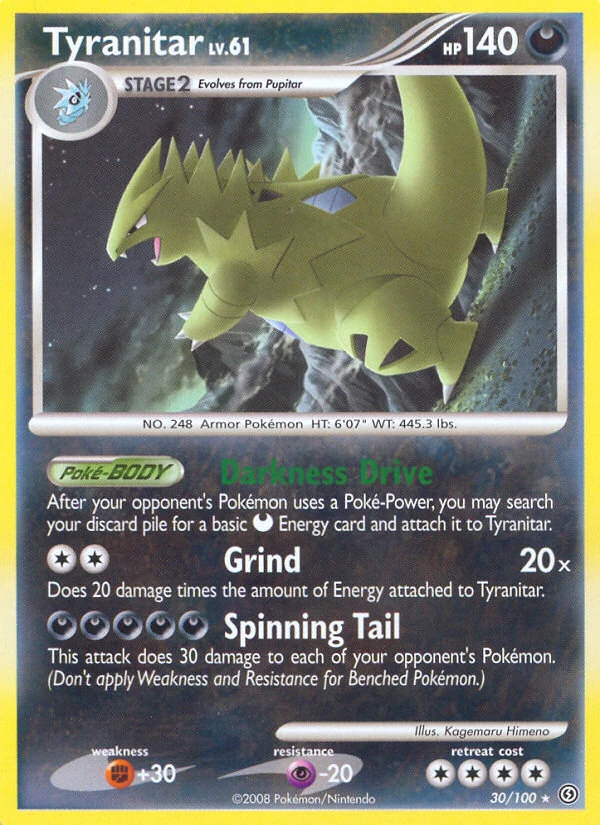 Tyranitar 30/100, Stormfront Pokémon card