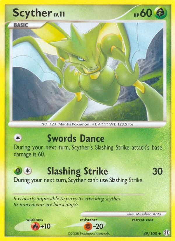 Scyther 49/100, Stormfront Pokémon card