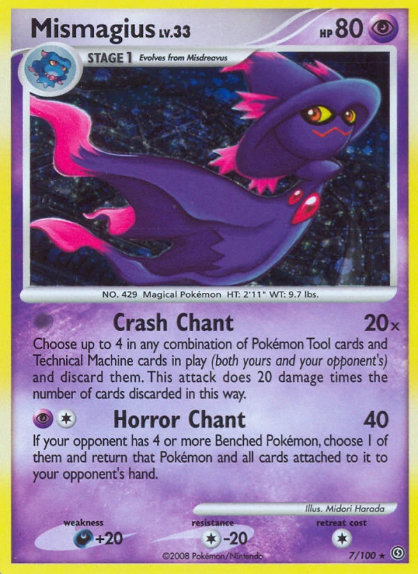 Mismagius 7/100, Stormfront Pokémon card