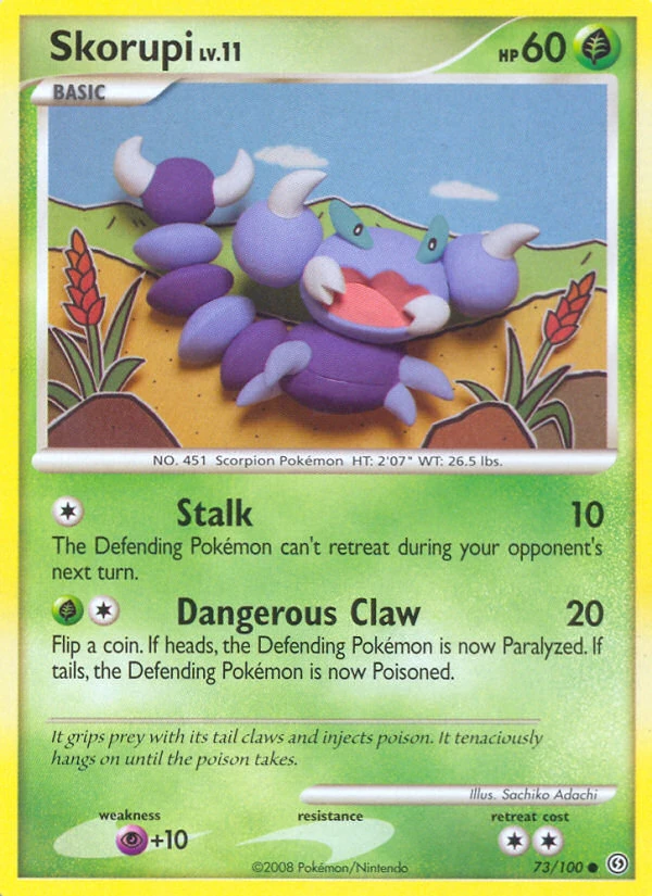 Skorupi 73/100, Stormfront Pokémon card