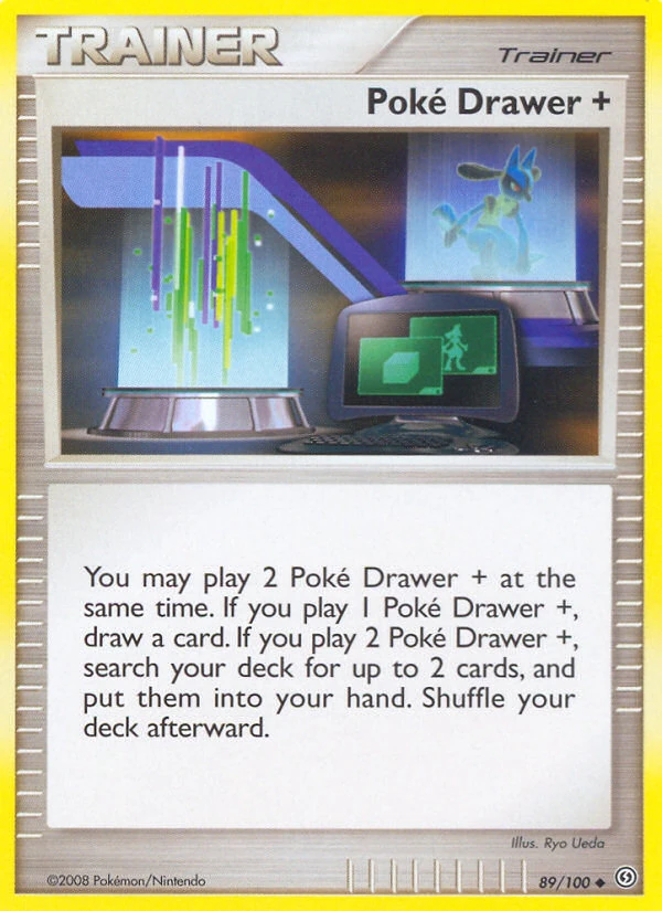 Poké Drawer + 89/100, Stormfront Pokémon card