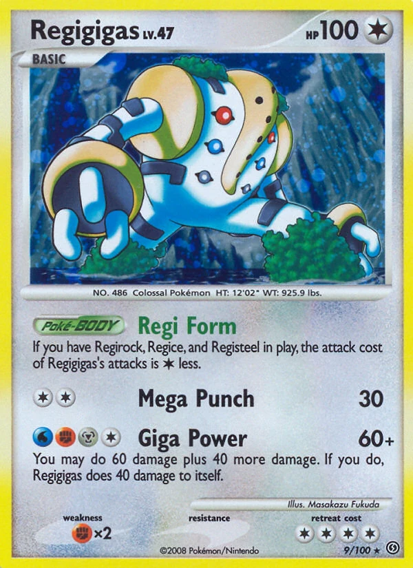 Regigigas 9/100, Stormfront Pokémon card