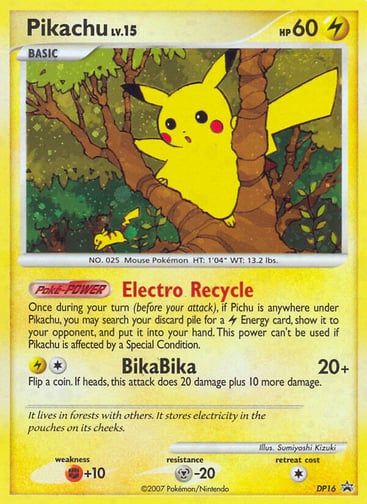 Pikachu DP16 from DP Black Star Promos