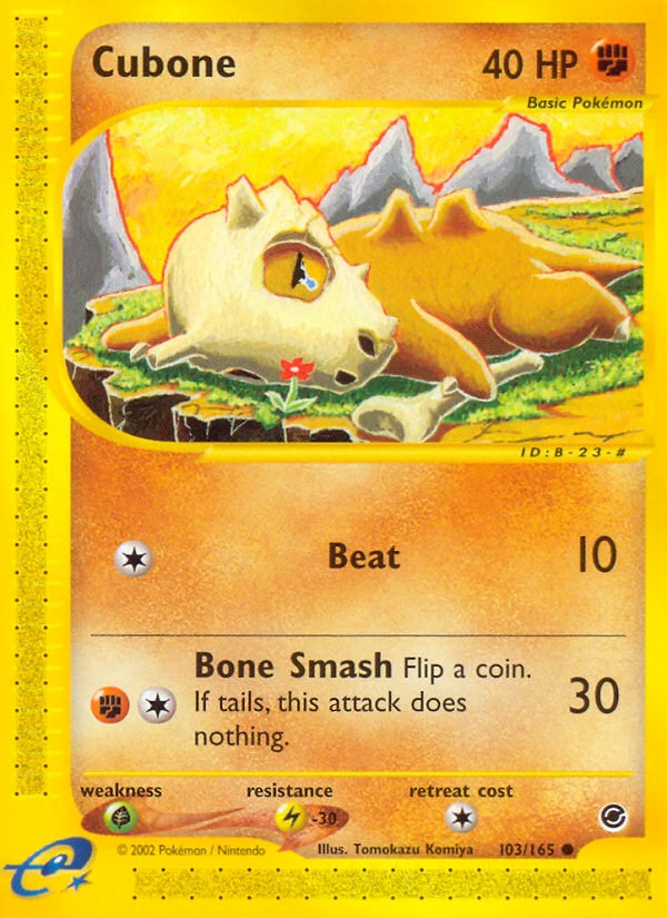 Cubone 103/165, Expedition Base Set Pokémon card