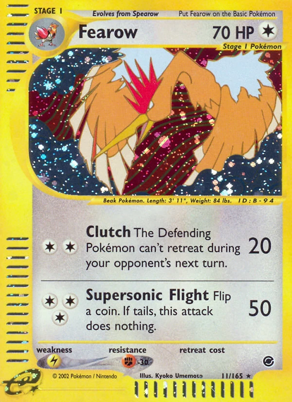 Fearow 11/165, Expedition Base Set Pokémon card