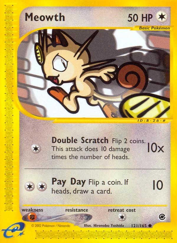 Meowth 121/165, Expedition Base Set Pokémon card