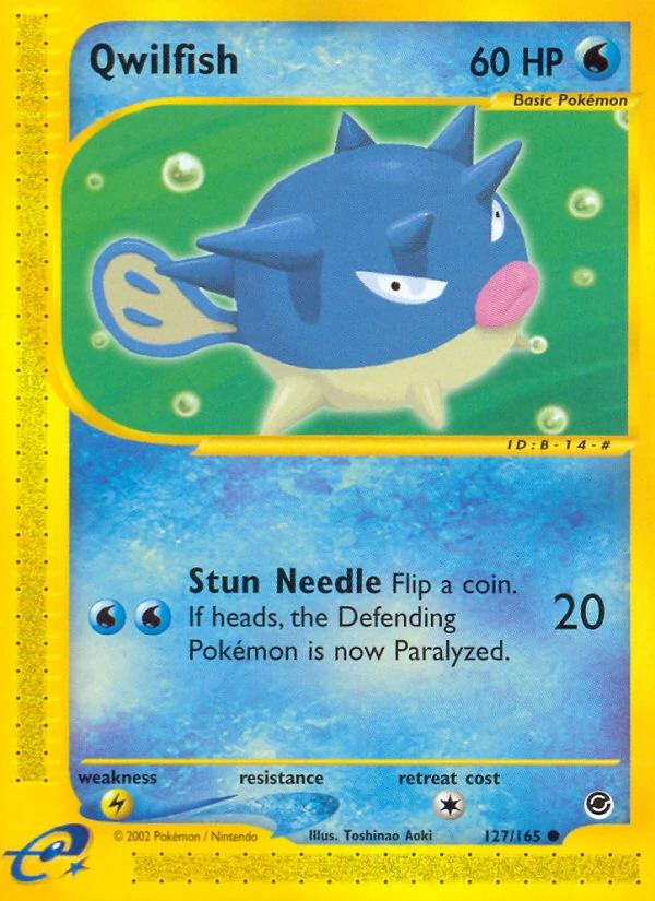 Qwilfish 127/165, Expedition Base Set Pokémon card