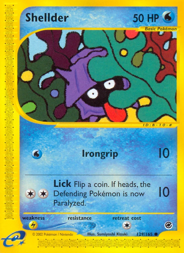 Shellder 129/165, Expedition Base Set Pokémon card