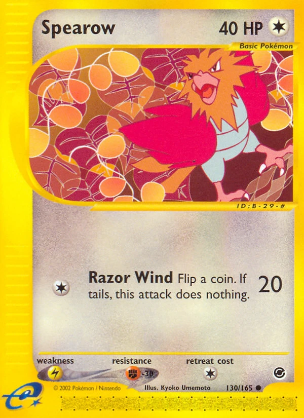 Spearow 130/165, Expedition Base Set Pokémon card