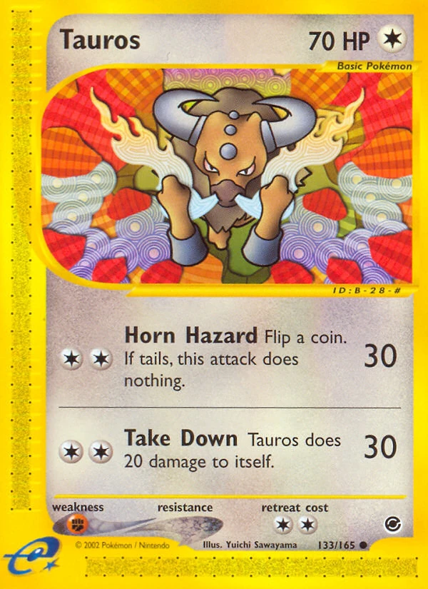 Tauros 133/165, Expedition Base Set Pokémon card