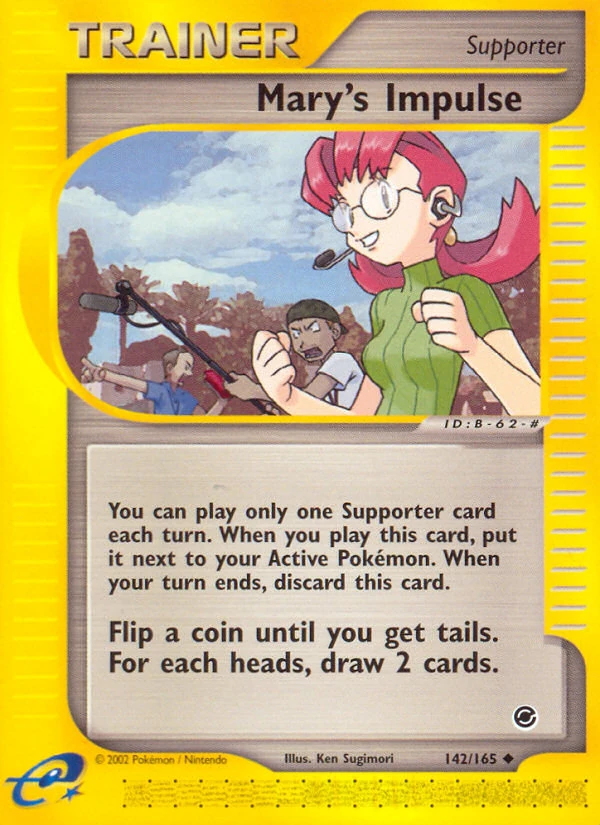 Mary's Impulse 142/165, Expedition Base Set Pokémon card