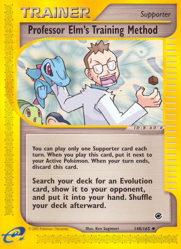 Professor Elm's Training Method 148/165, Expedition Base Set Pokémon card