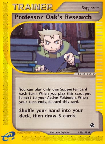 Professor Oak's Research 149/165 from Expedition Base Set