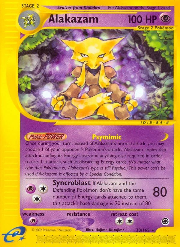 Alakazam 33/165, Expedition Base Set Pokémon card